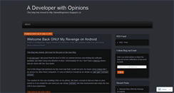 Desktop Screenshot of devwithopinions.wordpress.com