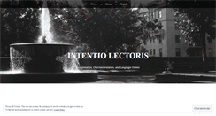 Desktop Screenshot of intentiolectoris.wordpress.com