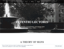 Tablet Screenshot of intentiolectoris.wordpress.com