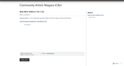 Desktop Screenshot of communityartistsniagara.wordpress.com