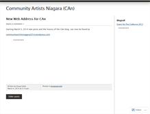 Tablet Screenshot of communityartistsniagara.wordpress.com