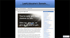 Desktop Screenshot of leahlidocaine.wordpress.com