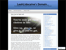 Tablet Screenshot of leahlidocaine.wordpress.com