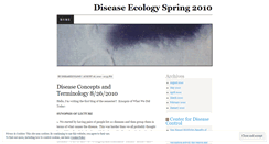 Desktop Screenshot of diseaseecologyspring2010.wordpress.com