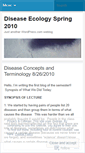 Mobile Screenshot of diseaseecologyspring2010.wordpress.com