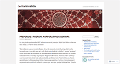 Desktop Screenshot of centarinvalida.wordpress.com