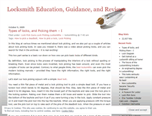 Tablet Screenshot of locksmithing.wordpress.com