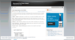 Desktop Screenshot of maroonedonpianoisland.wordpress.com