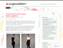 Tablet Screenshot of cicegimsin892011.wordpress.com