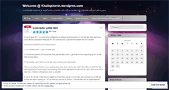 Desktop Screenshot of khaliqsherin.wordpress.com