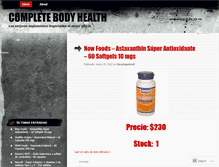 Tablet Screenshot of completebodyhealth.wordpress.com