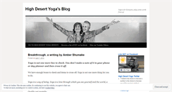 Desktop Screenshot of highdesertyoga.wordpress.com
