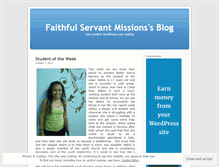 Tablet Screenshot of faithfulservantmissions.wordpress.com