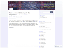 Tablet Screenshot of knittingmaterial.wordpress.com