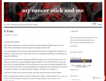 Tablet Screenshot of mycancerstickandme.wordpress.com