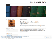 Tablet Screenshot of mgomezlaw.wordpress.com