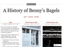 Tablet Screenshot of bennysbagels.wordpress.com