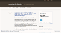 Desktop Screenshot of proactivelifediabetes.wordpress.com