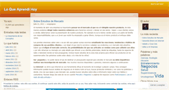 Desktop Screenshot of loqueaprendihoy.wordpress.com