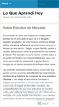 Mobile Screenshot of loqueaprendihoy.wordpress.com