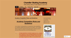 Desktop Screenshot of chandlerskatingacademy.wordpress.com