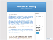 Tablet Screenshot of answerite.wordpress.com