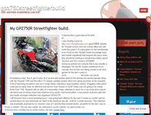 Tablet Screenshot of gpz750streetfighterbuild.wordpress.com