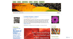 Desktop Screenshot of becauseofgrace.wordpress.com