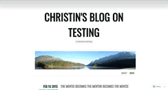 Desktop Screenshot of christintesting.wordpress.com