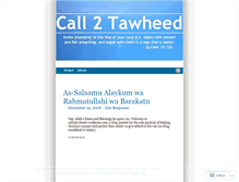 Tablet Screenshot of call2tawheed.wordpress.com