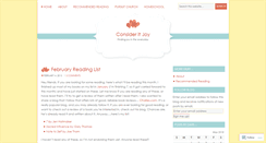 Desktop Screenshot of consideritjoyblog.wordpress.com