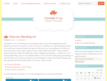 Tablet Screenshot of consideritjoyblog.wordpress.com