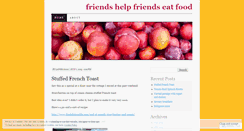 Desktop Screenshot of friendshelpfriendseatfood.wordpress.com