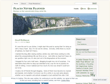 Tablet Screenshot of placesneverplanned.wordpress.com