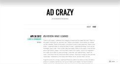 Desktop Screenshot of adcrazy.wordpress.com