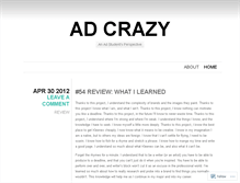 Tablet Screenshot of adcrazy.wordpress.com