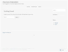 Tablet Screenshot of palomaparadiso.wordpress.com