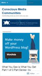 Mobile Screenshot of consciousmediacommunities.wordpress.com