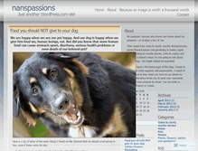 Tablet Screenshot of nanspassions.wordpress.com