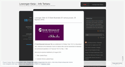 Desktop Screenshot of lowongankerjainfoterbaru.wordpress.com