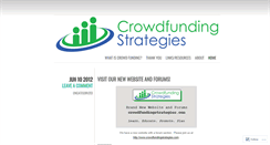 Desktop Screenshot of crowdfundingstrategies.wordpress.com