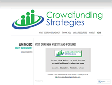 Tablet Screenshot of crowdfundingstrategies.wordpress.com