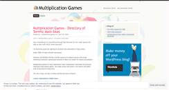 Desktop Screenshot of multiplicationgames.wordpress.com