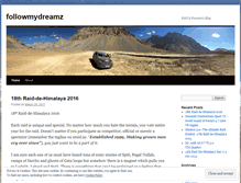 Tablet Screenshot of followmydreamz.wordpress.com
