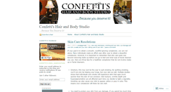 Desktop Screenshot of confettishair.wordpress.com