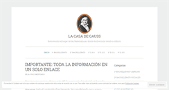 Desktop Screenshot of lacasadegauss.wordpress.com