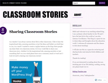 Tablet Screenshot of classroomstories.wordpress.com