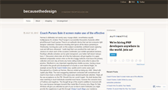 Desktop Screenshot of becausethedesign.wordpress.com