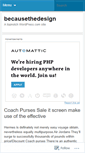 Mobile Screenshot of becausethedesign.wordpress.com