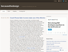 Tablet Screenshot of becausethedesign.wordpress.com